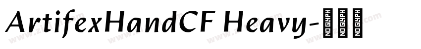 ArtifexHandCF Heavy字体转换